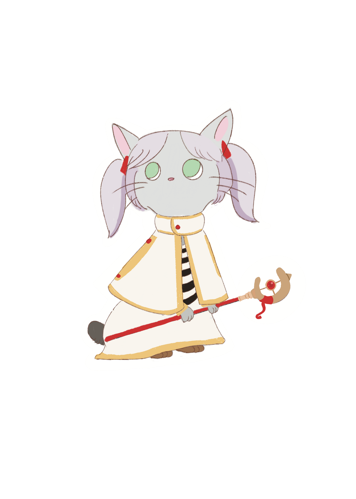 Frieren cat sticker